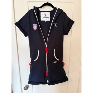 OnePiece Great Britain Short Onesie - Navy Blue